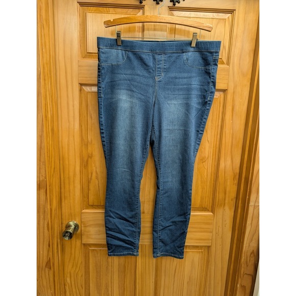 No Boundaries Women's XL Blue Denim Jeggings Leggings Pullon Spandex Stretch - Picture 4 of 7